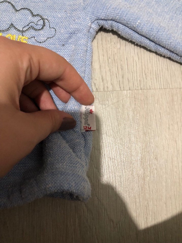 Kapüşonlu mavi Erkek Çocuk peluş ceket - Görsel 5