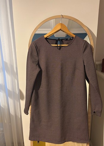 Mango Uzun Kollu Kahverengi Triko Elbise - Görsel 5