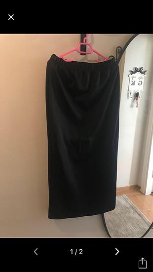 Zara Düz siyah etek uzun