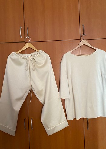 Özlem Süer Krem Loose Fit Hamile Sweatshirt