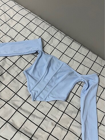 Trendyol & Milla Bebek mavisi kollu crop