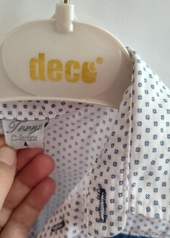 Erkek Çocuk Beyaz Kısa Kollu Baskılı Gömlek - Görsel 3