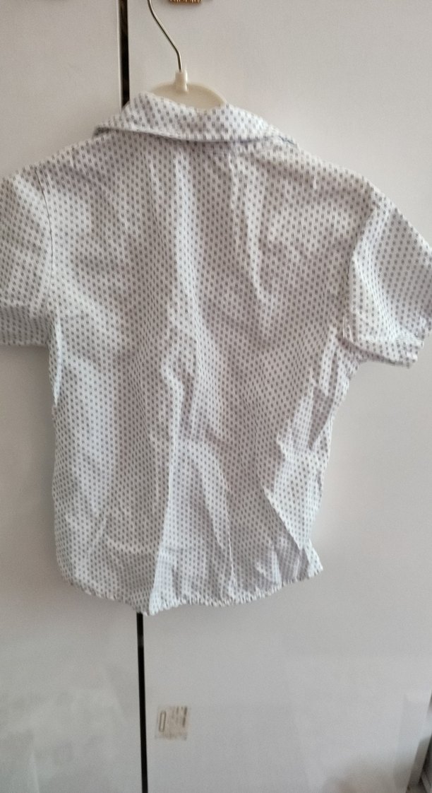 Erkek Çocuk Beyaz Kısa Kollu Baskılı Gömlek - Görsel 4