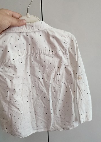 Erkek Çocuk Beyaz Pamuklu Uzun Kollu Gömlek - Görsel 5