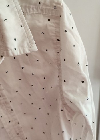 Erkek Çocuk Beyaz Pamuklu Uzun Kollu Gömlek - Görsel 3