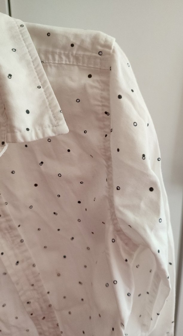 Erkek Çocuk Beyaz Pamuklu Uzun Kollu Gömlek - Görsel 3