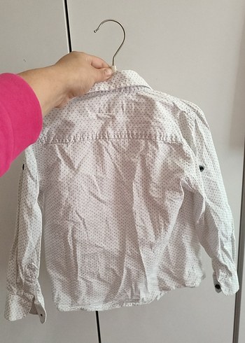 Düğmeli Beyaz Erkek Çocuk Gömlek - Görsel 6