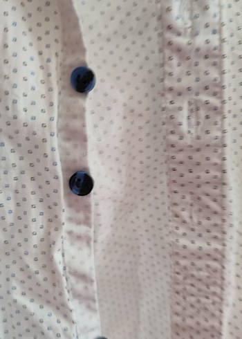 Düğmeli Beyaz Erkek Çocuk Gömlek - Görsel 5