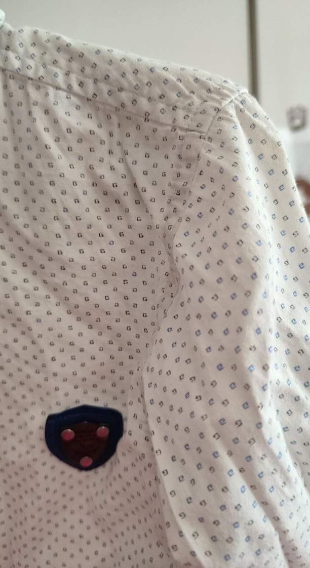 Düğmeli Beyaz Erkek Çocuk Gömlek - Görsel 3