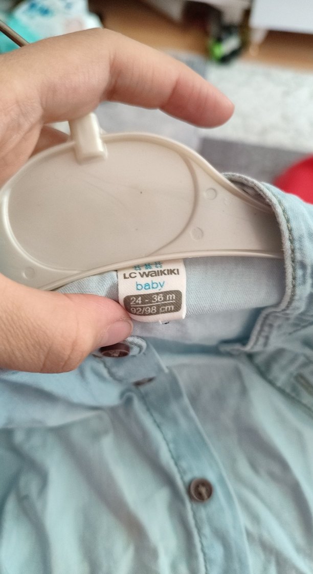 Gri Denim Erkek Çocuk Uzun Kollu Gömlek - Görsel 4