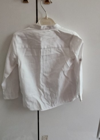 Düğmeli Beyaz Erkek Gömlek - Görsel 4