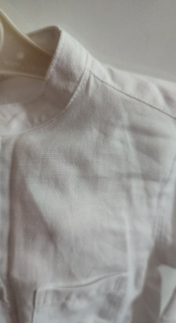 Düğmeli Beyaz Erkek Gömlek - Görsel 2