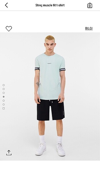 s Beden turkuaz Renk BERSHKA TSHİRT