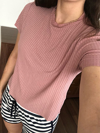m Beden pembe Renk Bershka Pembe Bluz