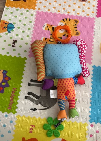Ikea Renkli Fil Desenli Peluş Oyuncak diş kaşıyıcılı