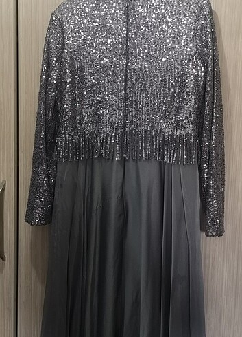 Pullu abiye pullu tesettür abiye - Görsel 5