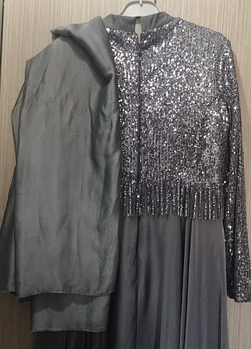 Pullu abiye pullu tesettür abiye - Görsel 6