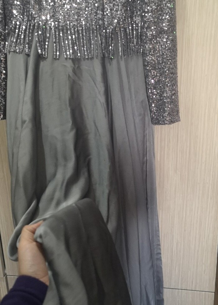 Pullu abiye pullu tesettür abiye - Görsel 2