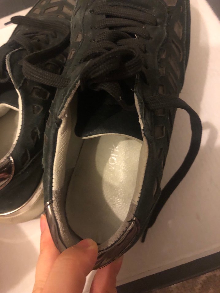 Kadın Siyah Platform Topuklu Bağcıklı Spor Ayakkabı - Görsel 5