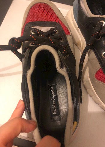 Kırmızı Gri Kadın Spor Ayakkabı - Görsel 4