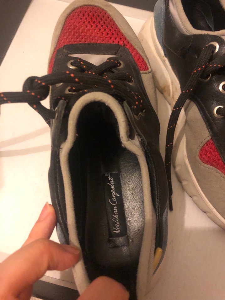 Kırmızı Gri Kadın Spor Ayakkabı - Görsel 4