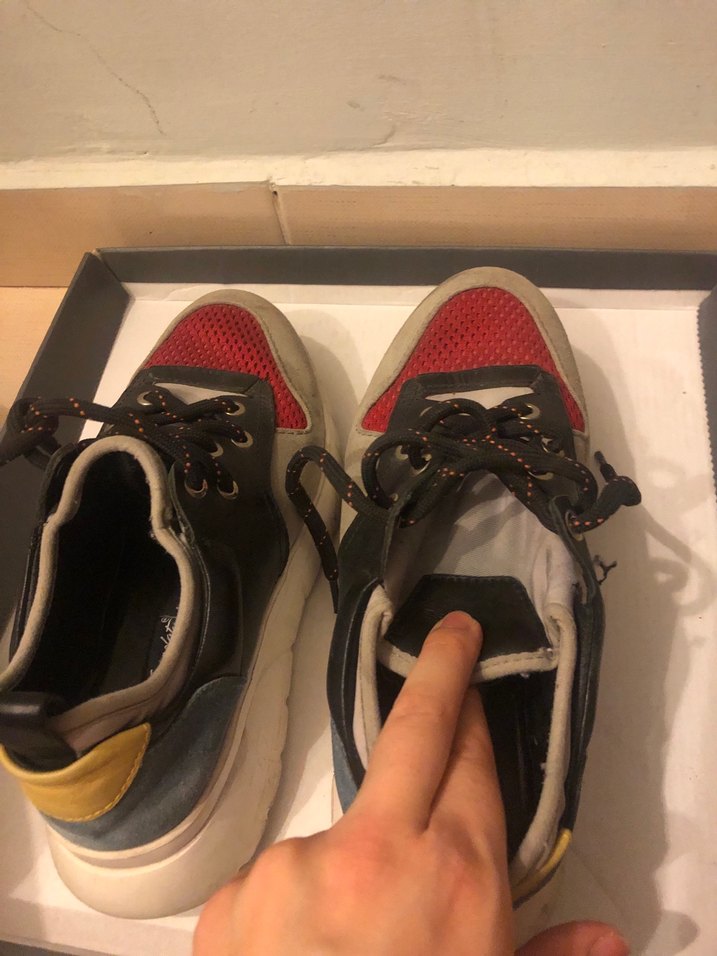 Kırmızı Gri Kadın Spor Ayakkabı - Görsel 5