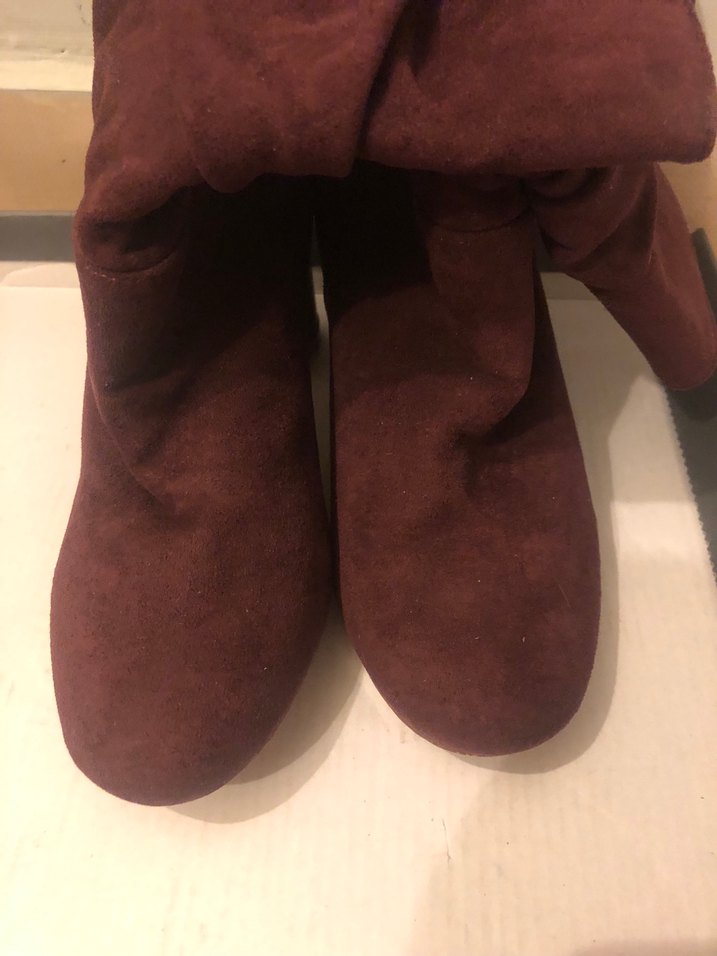 Bordo Süet Kadın Bot - Görsel 4