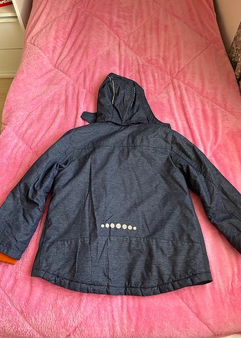 7 Yaş Beden gri Renk H&M Kapüşonlu Gri Erkek Çocuk Mont