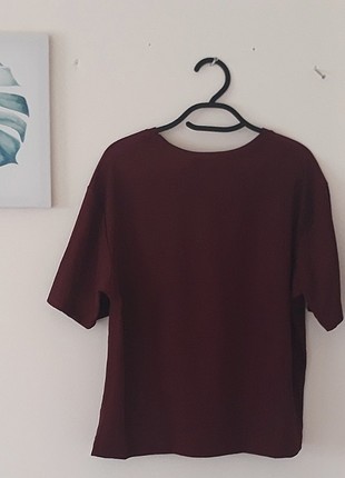 Diğer Bordo Fitilli T-shirt
