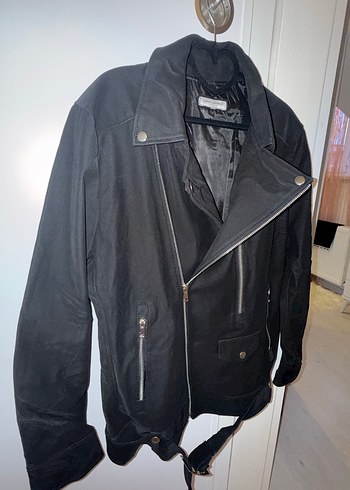 Kadın Siyah Nubuk Biker Ceket - Görsel 6