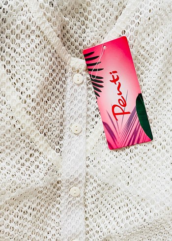 PENTİ PAREO Penti XL Polyester Beyaz Fileli Tül - Görsel 6