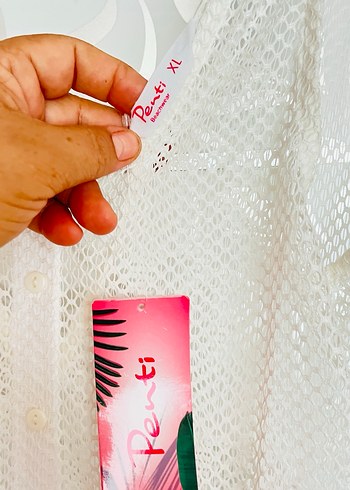 PENTİ PAREO Penti XL Polyester Beyaz Fileli Tül - Görsel 5