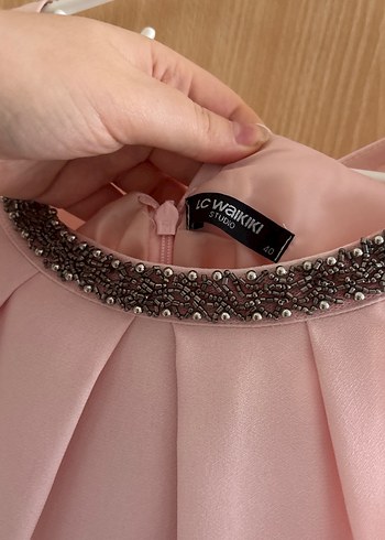 Pudra Renk Drapeli Midi Elbise Lc Waikiki - Görsel 4