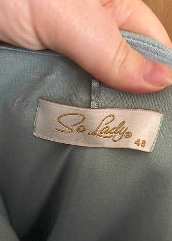 Yeşil Mint Straplez Uzun Pilili Abiye Elbise 48 beden - Görsel 4