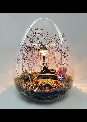 Dev ışıklı terarium 85 cm