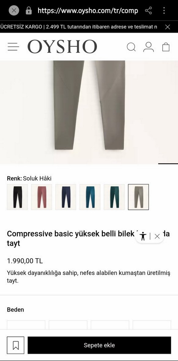 oysho Bej Spor Tayt - Görsel 5