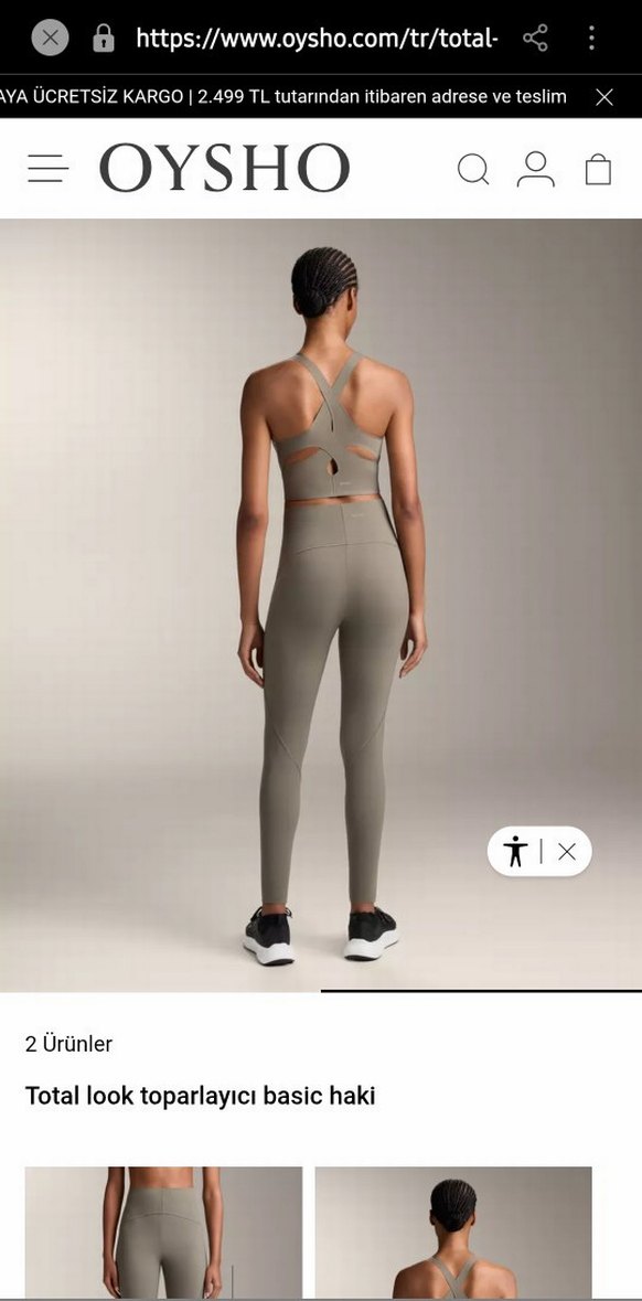 oysho Bej Spor Tayt - Görsel 3