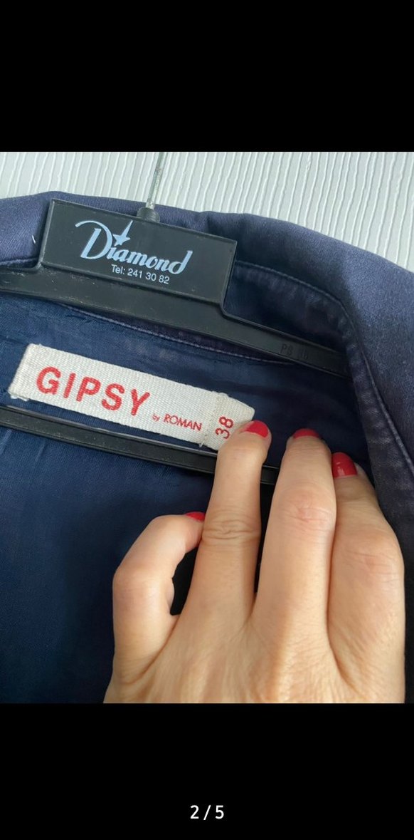 Roman Gibsy marka Kısa Kollu Lacivert Elbise - Görsel 2