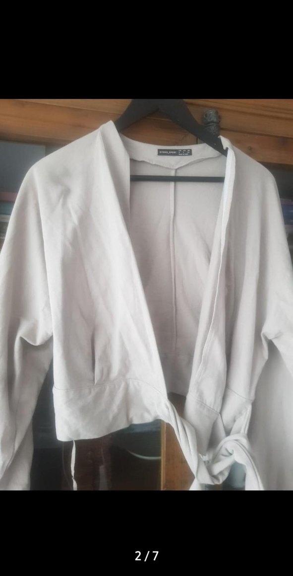 oysho pamuk kruveze bluz bej renkte - Görsel 3