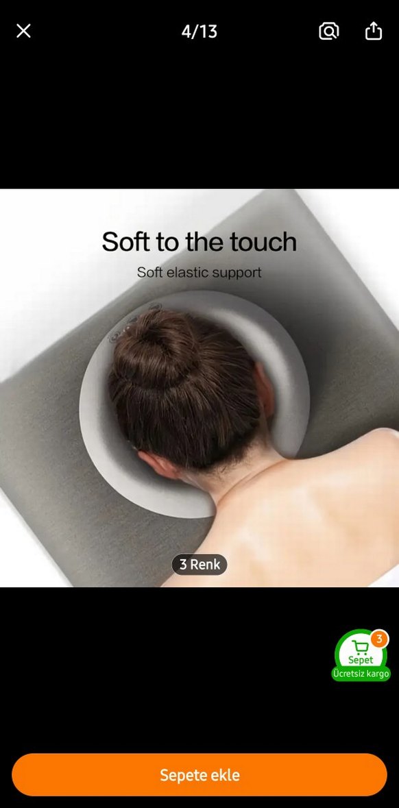 Boyun Yastığı Baş Destek Minderi masaj - Görsel 4