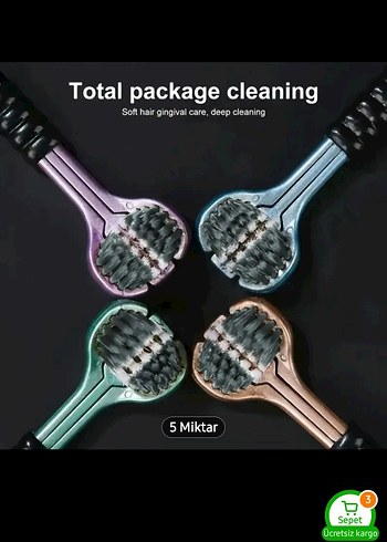 18 cm Diş Fırçası - 3 Adet yumuşak - Görsel 2