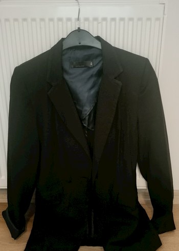 Düğmeli Siyah Kadın Blazer Ceket