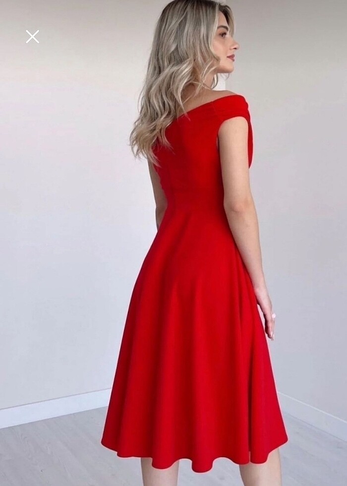 Kırmızı abiye elbise - Görsel 2