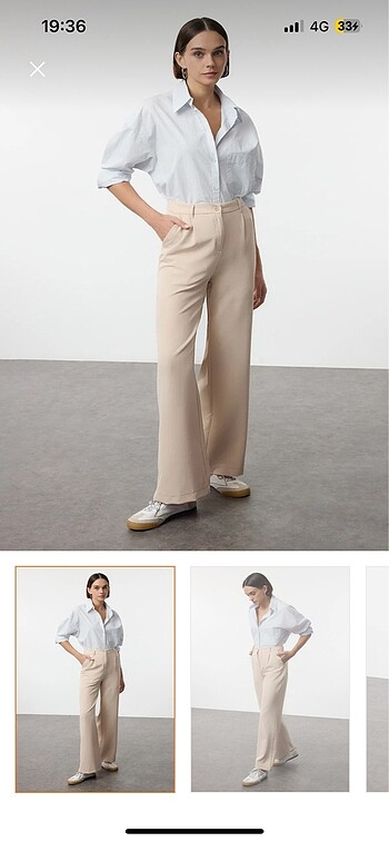 Zara Bej kumaş pantolon
