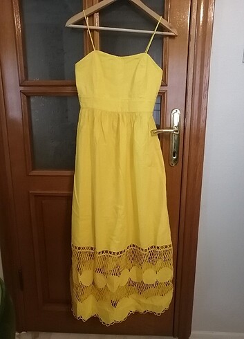 xs Beden sarı Renk Mango elbise 