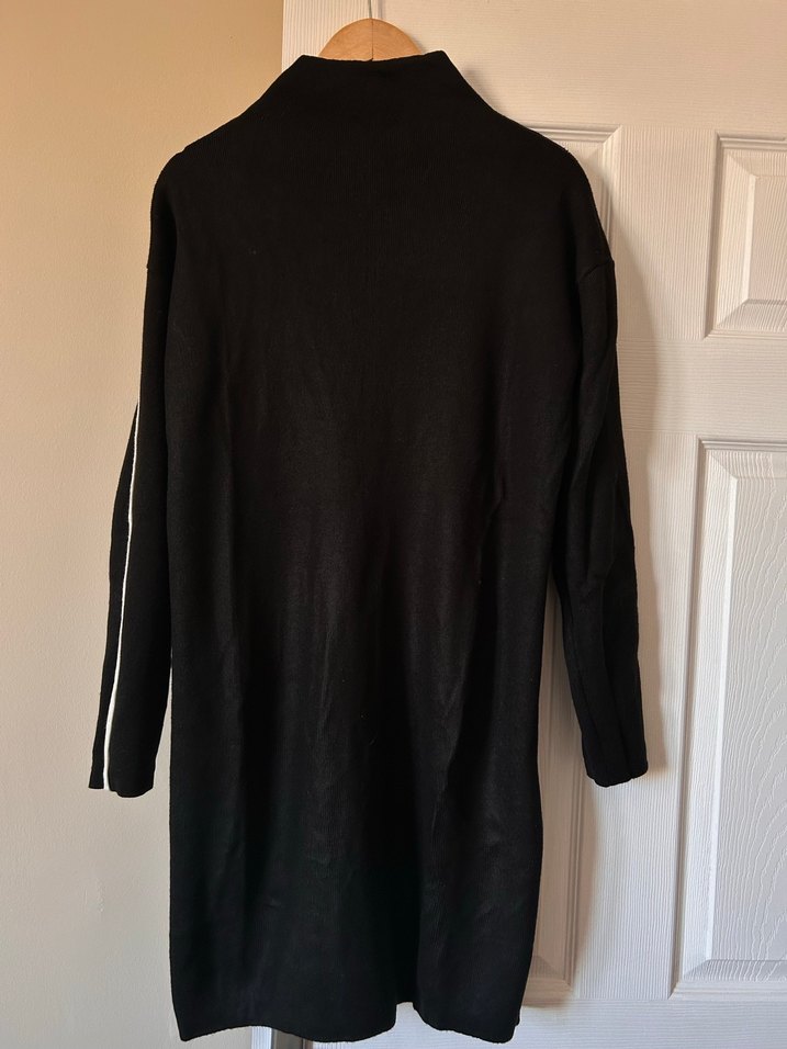 Siyah triko elbise - Görsel 4