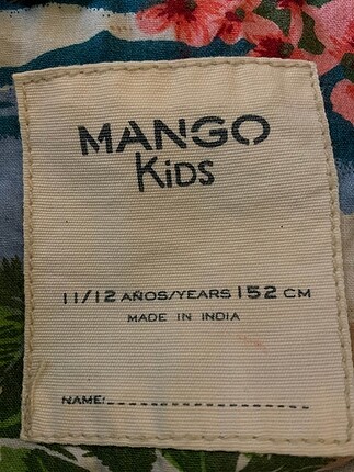 11-12 Yaş Beden Mango Gömlek %70 İndirimli.