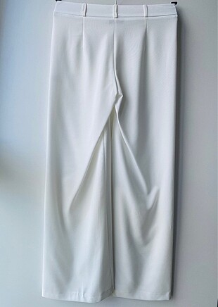 xl Beden Beyaz Yüksek Bel Kumaş Pantolon