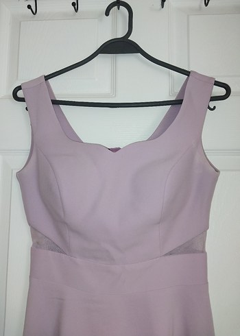 Lila  Kayık Yaka Çan Elbise 34-36 beden - Görsel 2