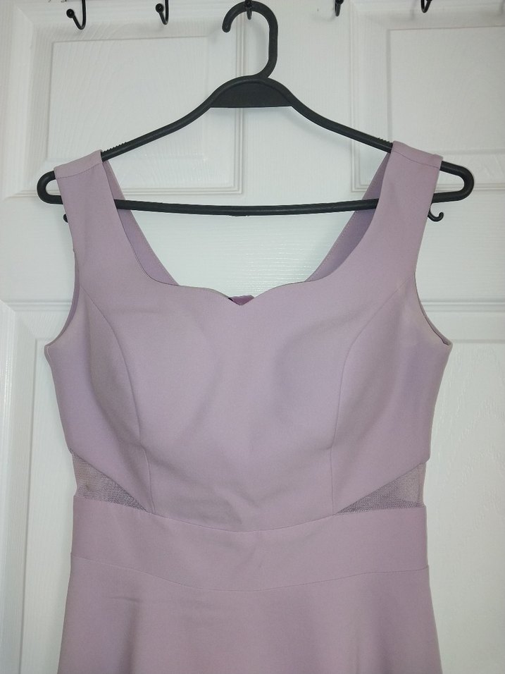 Lila  Kayık Yaka Çan Elbise 34-36 beden - Görsel 2